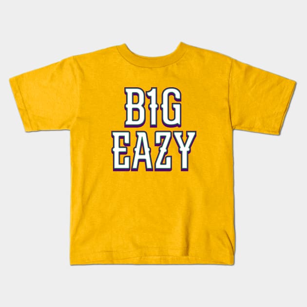 B1G EAZY - Gold/City Kids T-Shirt by KFig21